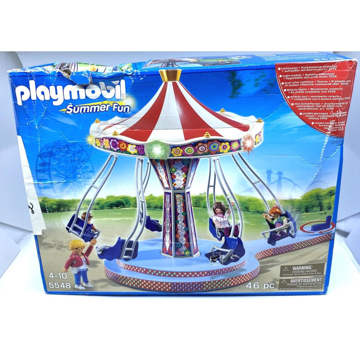 Playmobil 5548 Flying Swings Summer Fun Carousel Carnival Ride Box Damage