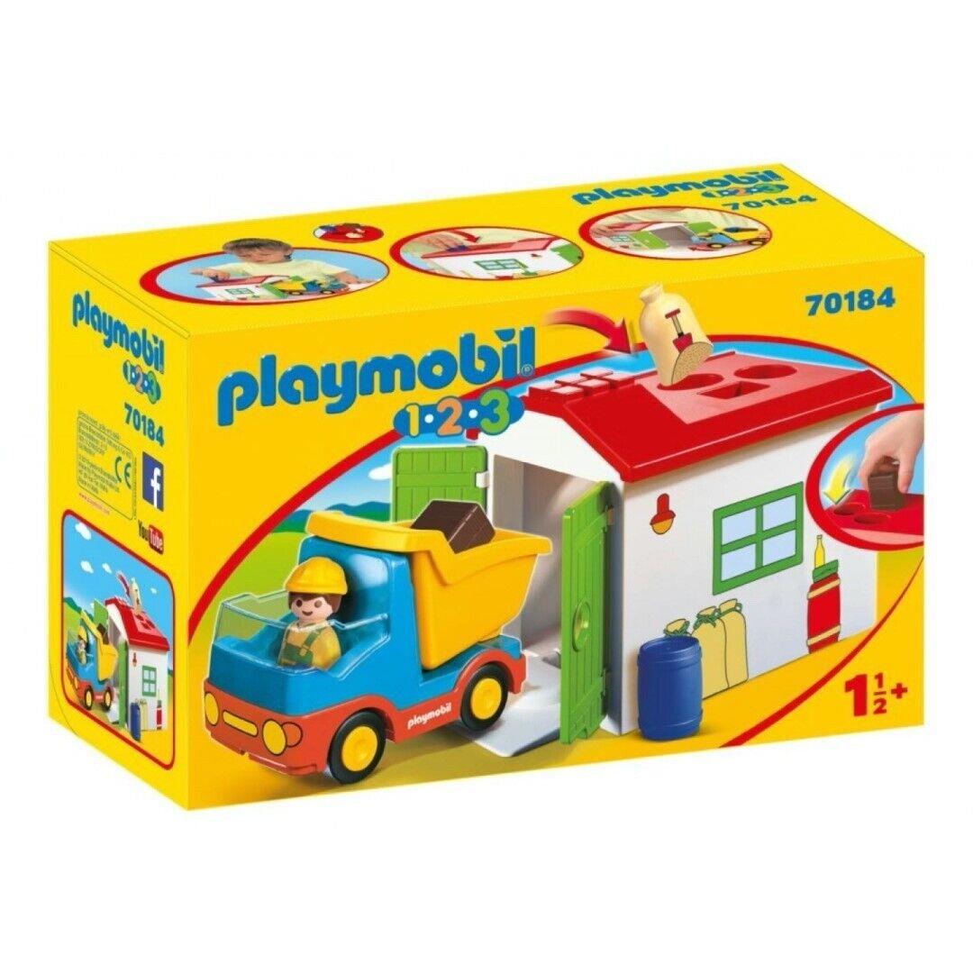 Playmobil 70184 Dump Car with Garage Inserter 1.2.3