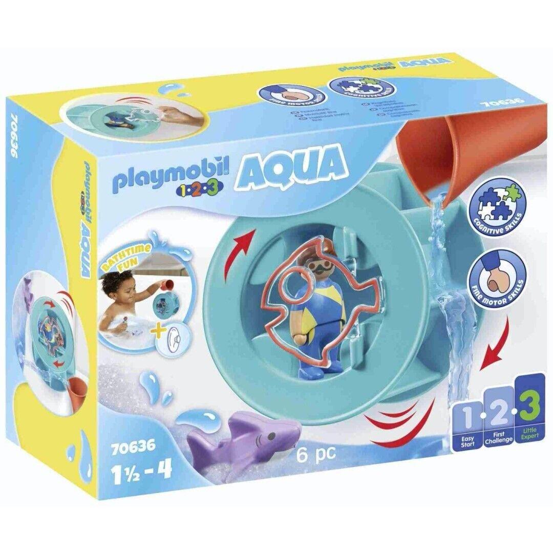 Playmobil 70636 Aqua: Water Wheel with Baby Shark