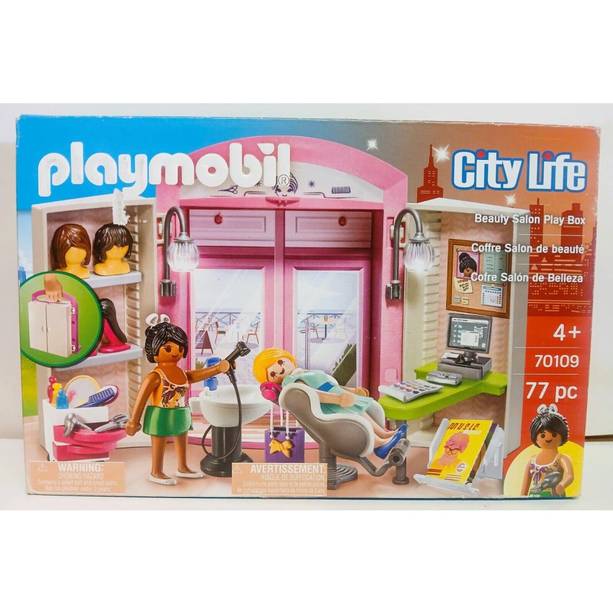 Playmobil City Life Beauty Salon Play Box 70109 Building Set Retired