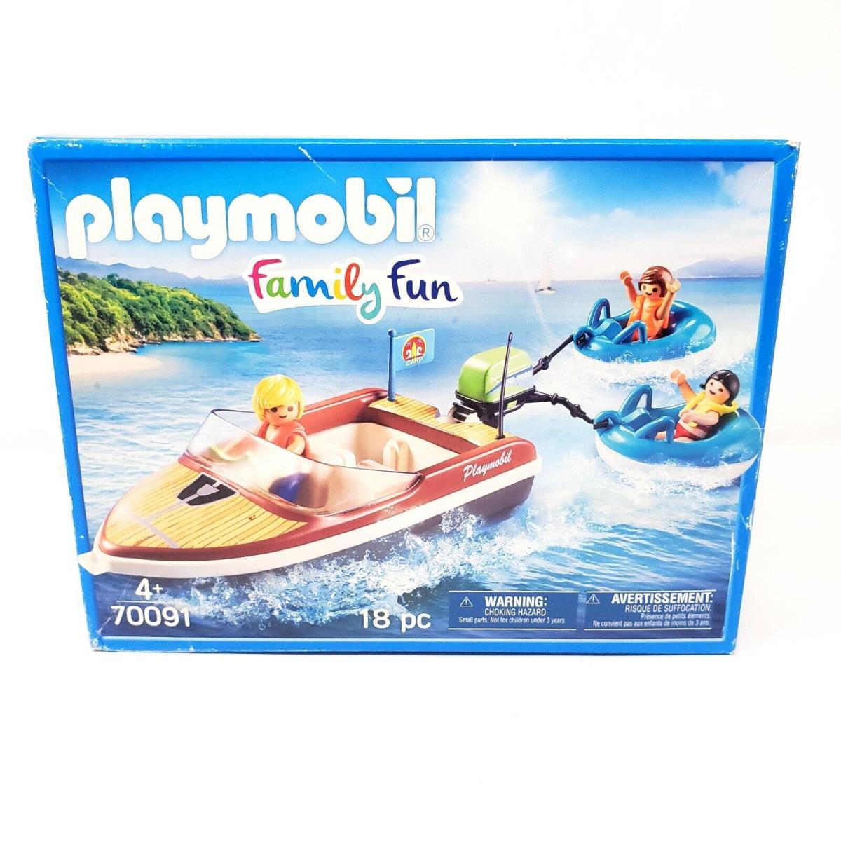 Playmobil 70091 Family Fun Speedboat with Tube Riders