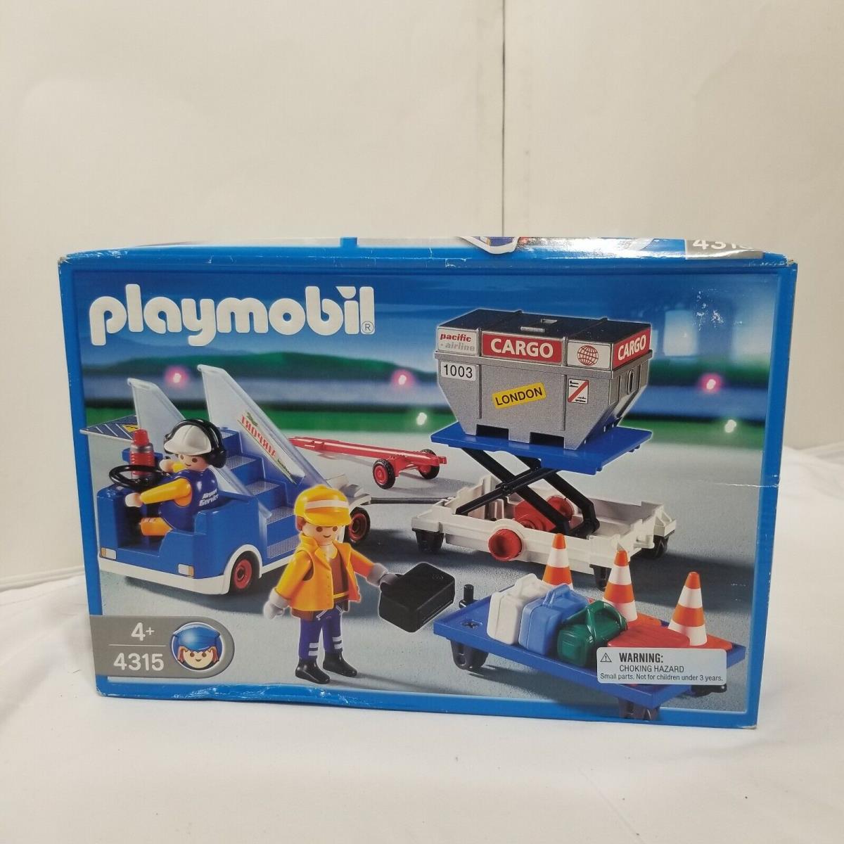 Playmobil Airport Cargo Crew 2006 Figure Playset 4315 Rare