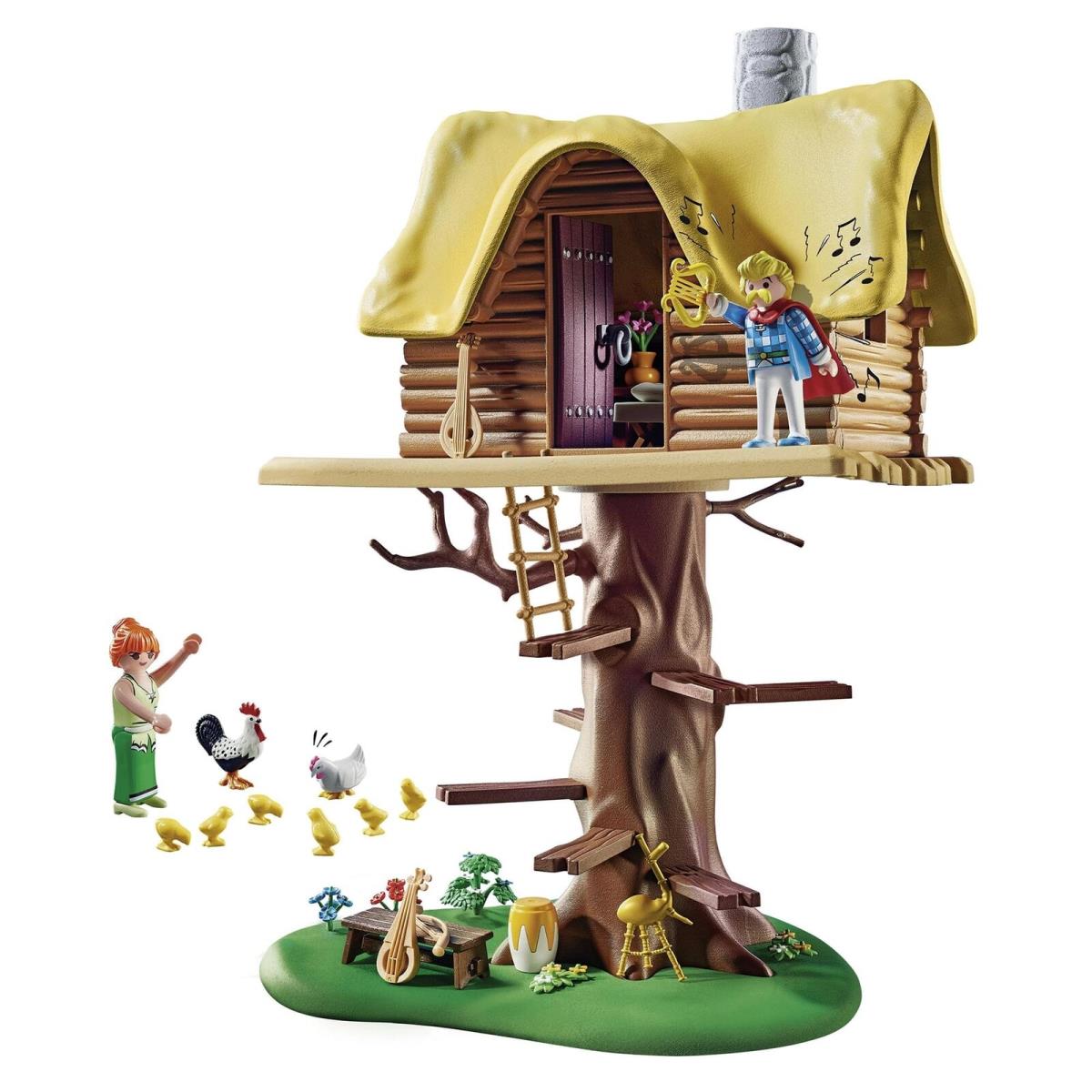 Playmobil 71016 Asterix: Cacofonix with Treehouse Building Set