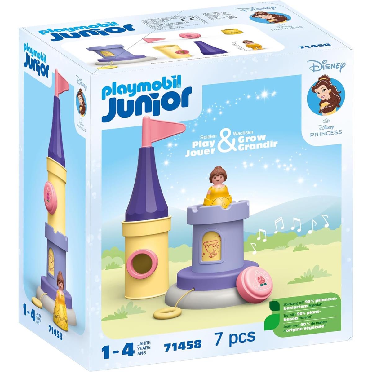 Playmobil Junior Disney: Belle`s Play Tower with Sound 71458 Building Toy Set