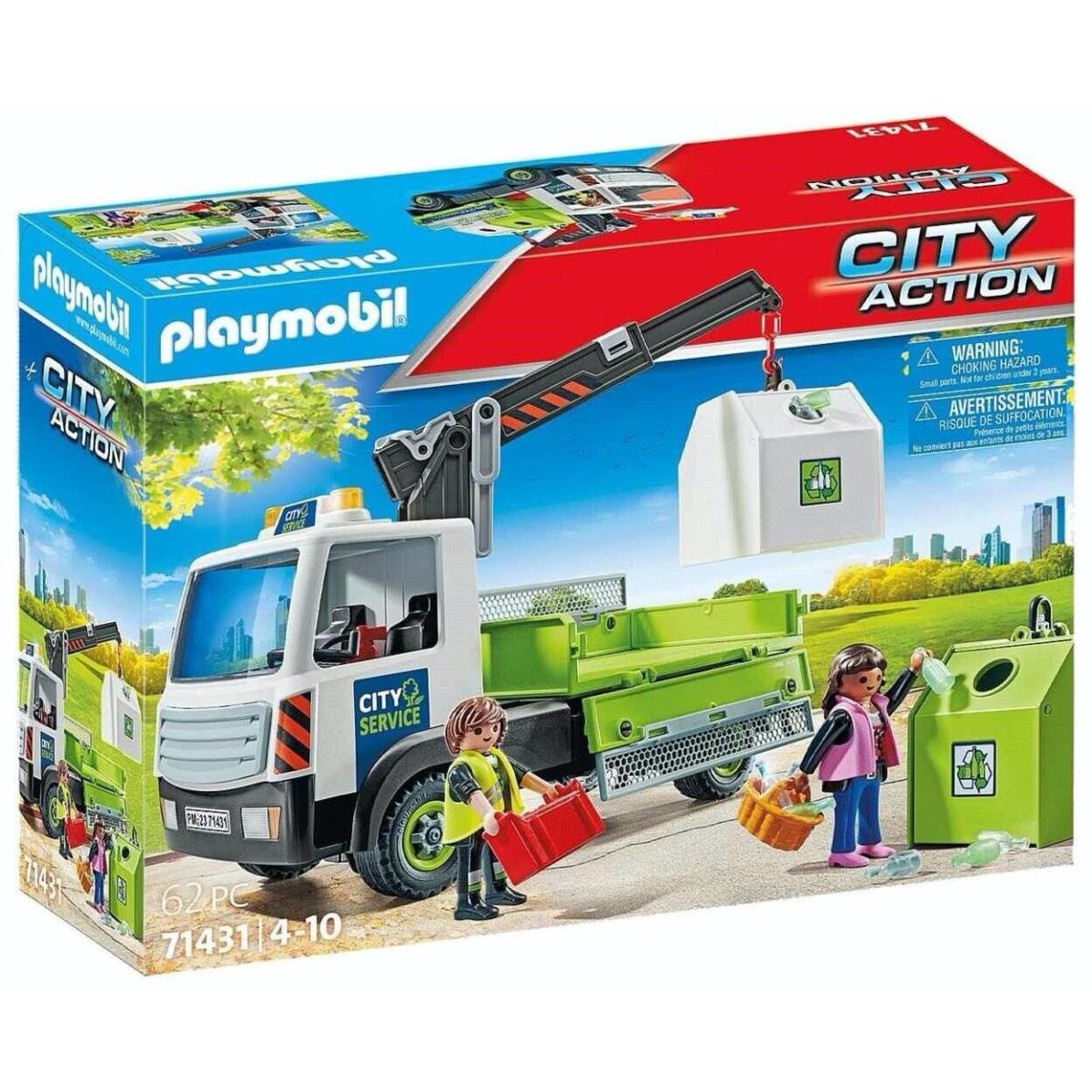 Playmobil 71431 City Action: Glass Recycling Truck with Container