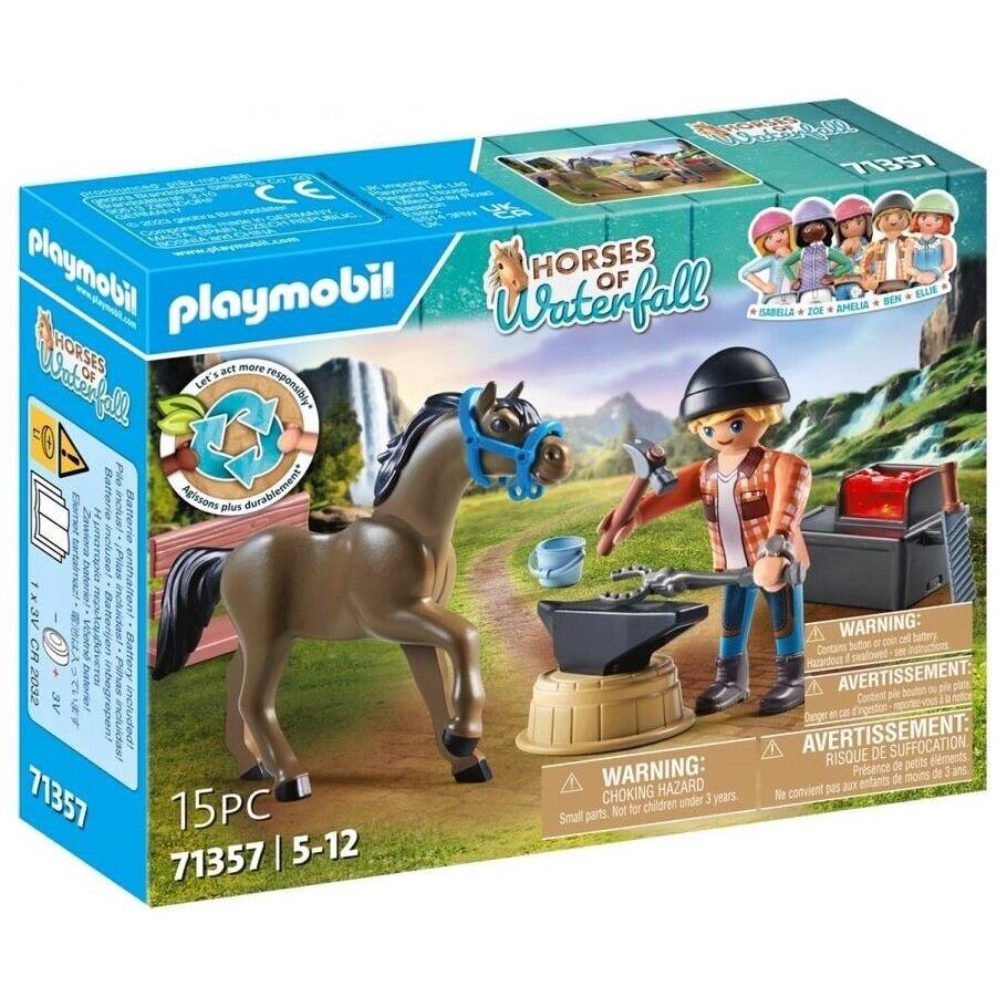 Playmobil 71357 Horses of Waterfall: Farrier Ben and Achilles