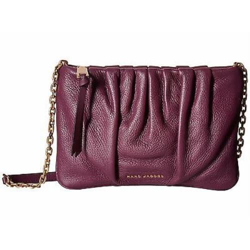 Marc By Marc Jacobs Gathered Ruched Pouch Chain Crossbody Bag Iris Purple