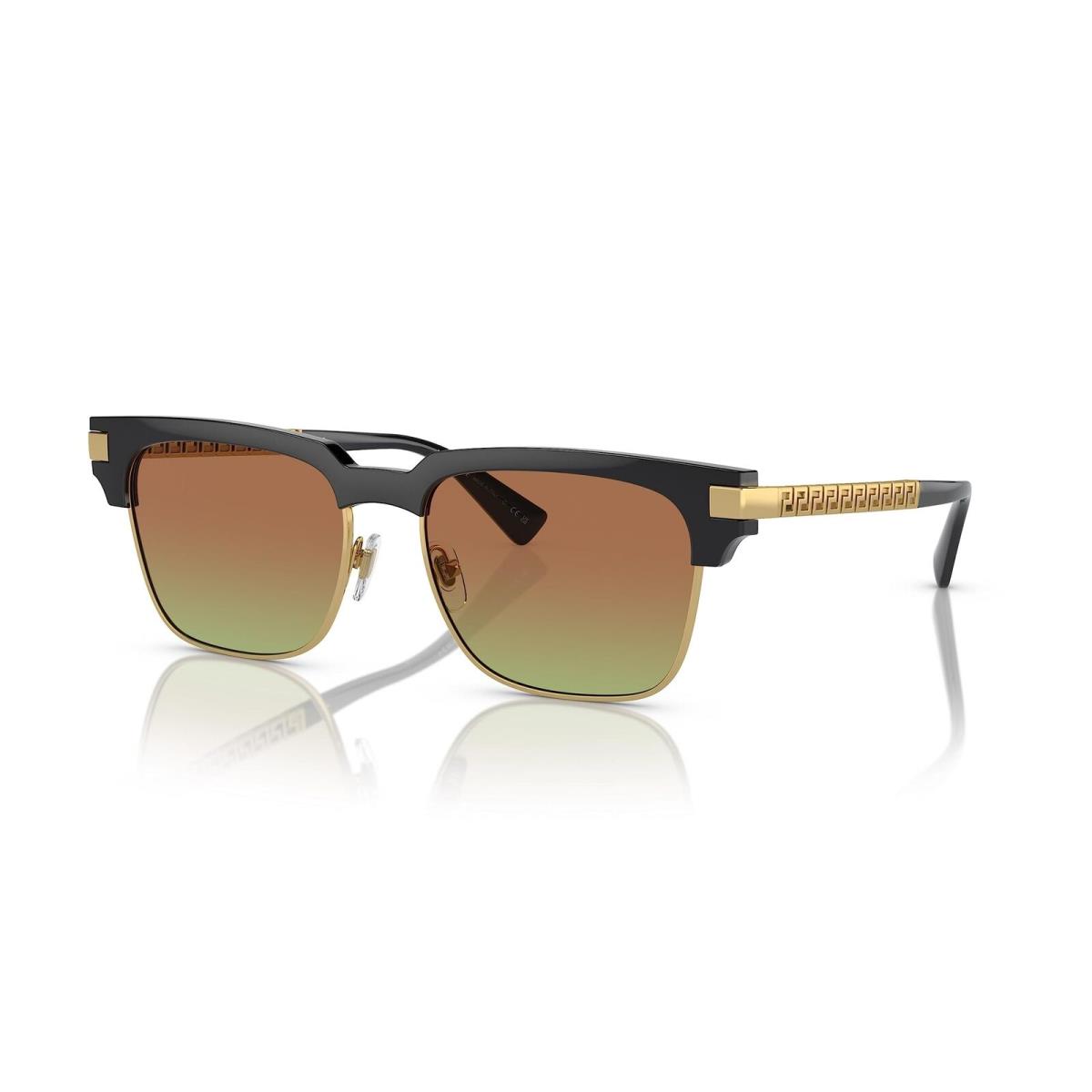 Versace Sunglasses VE4447 GB1E8 55mm Black Gold / Green Brown Lens