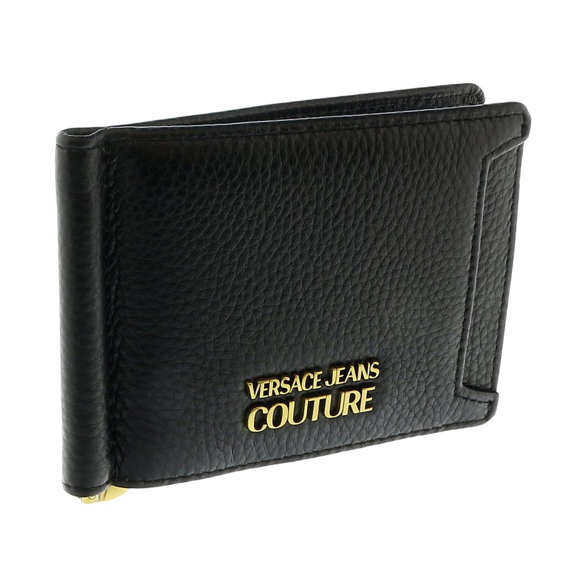 Versace Jeans Couture Black/gold Small Classic Bi-fold Wallet