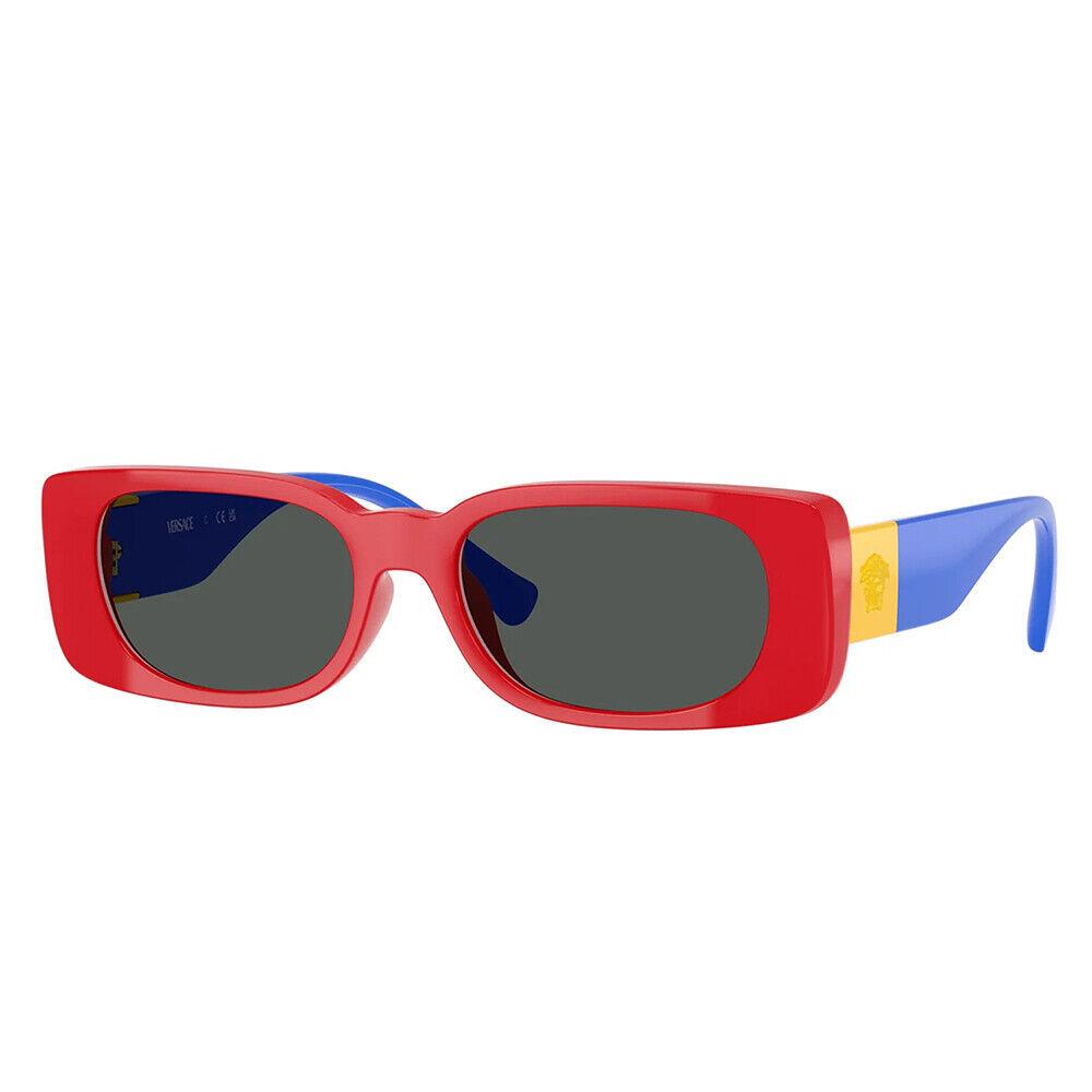 VK 4003U 506587 Red Multicolor Plastic Rectangle Sunglasses Grey Lens by Versace