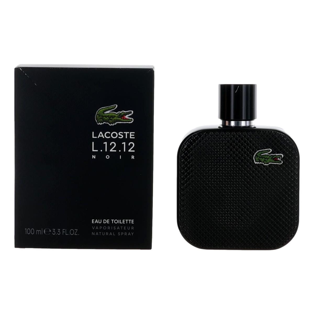 Lacose L. 12.12 Black Noir By Lacoste 3.3 Oz Edt Spray For Men