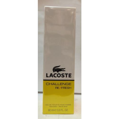 Lacoste Challenge Re / Fresh 3.0 oz / 90 ml Edt Spray For Men