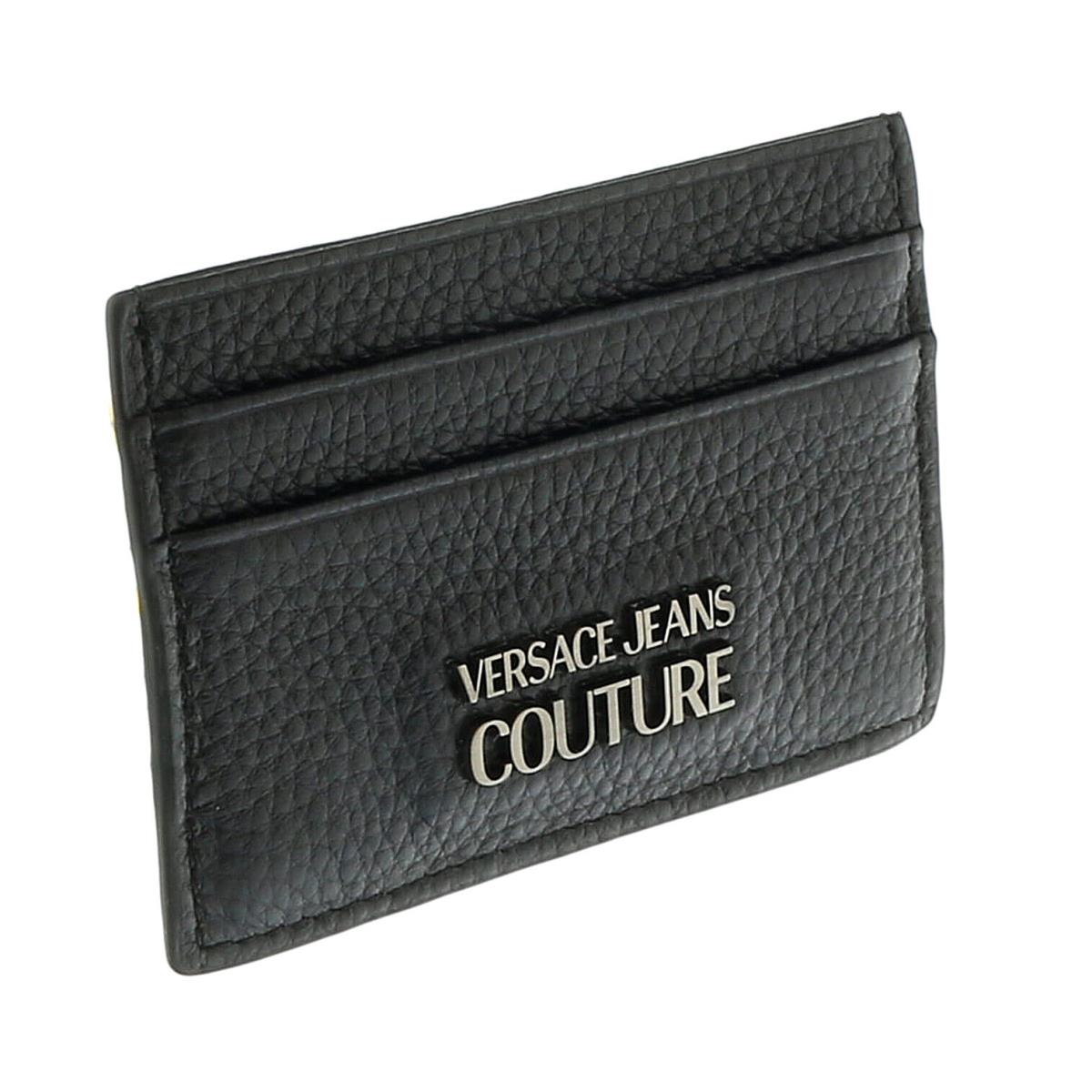 Versace Jeans Couture Black/silver Small Classic Flat Cardholder