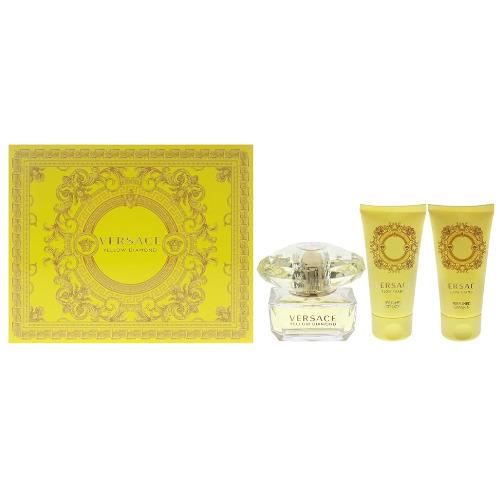 Versace Yellow Diamond 3pc Gift Set Perfume 1.7 oz + Shower Gel + Body Lotion