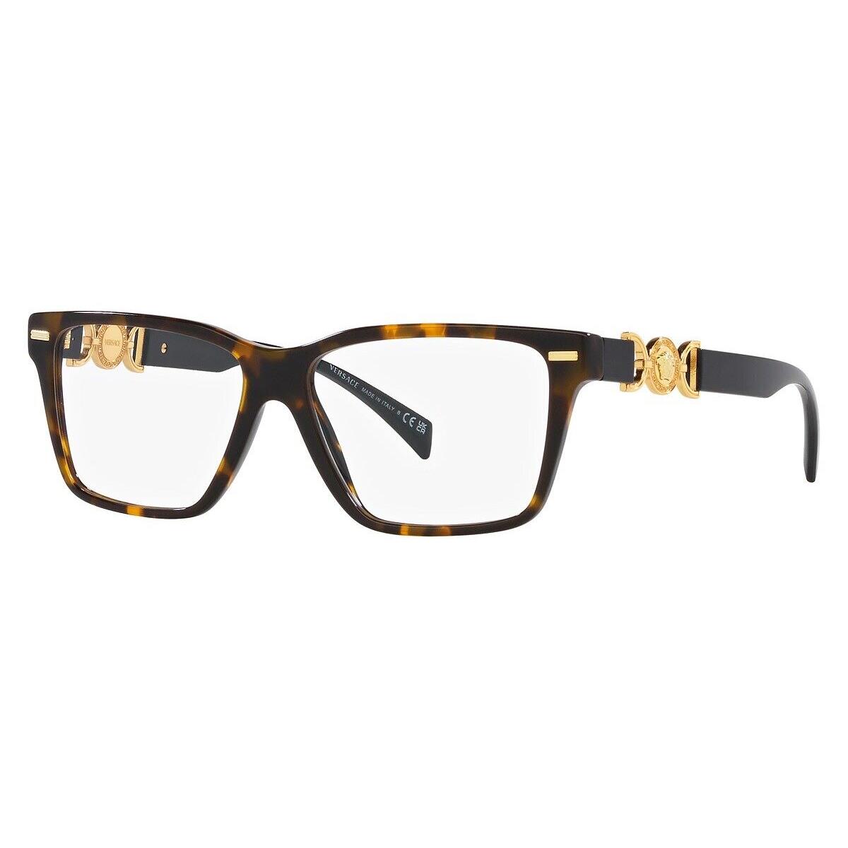 Versace Eyeglasses VE 3335 F Asian Fit 5404 Havana