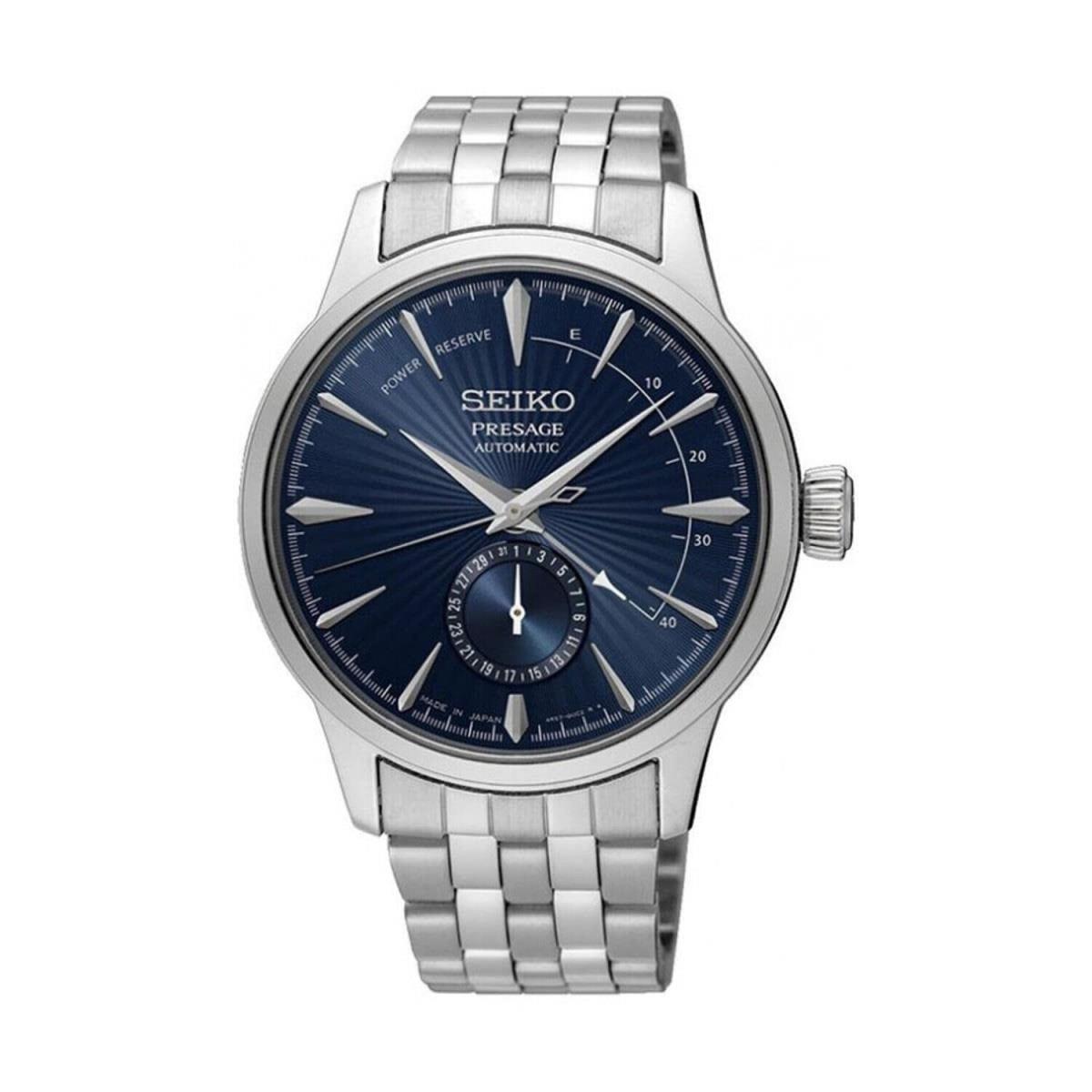 Seiko Men`s Presage Power Reserve Cocktail Time Blue Moon SSA347J1