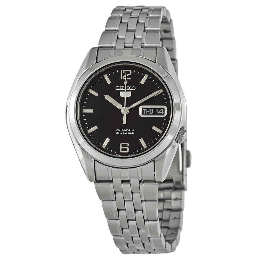 Seiko Series 5 Automatic Black Dial Men`s Watch SNK393