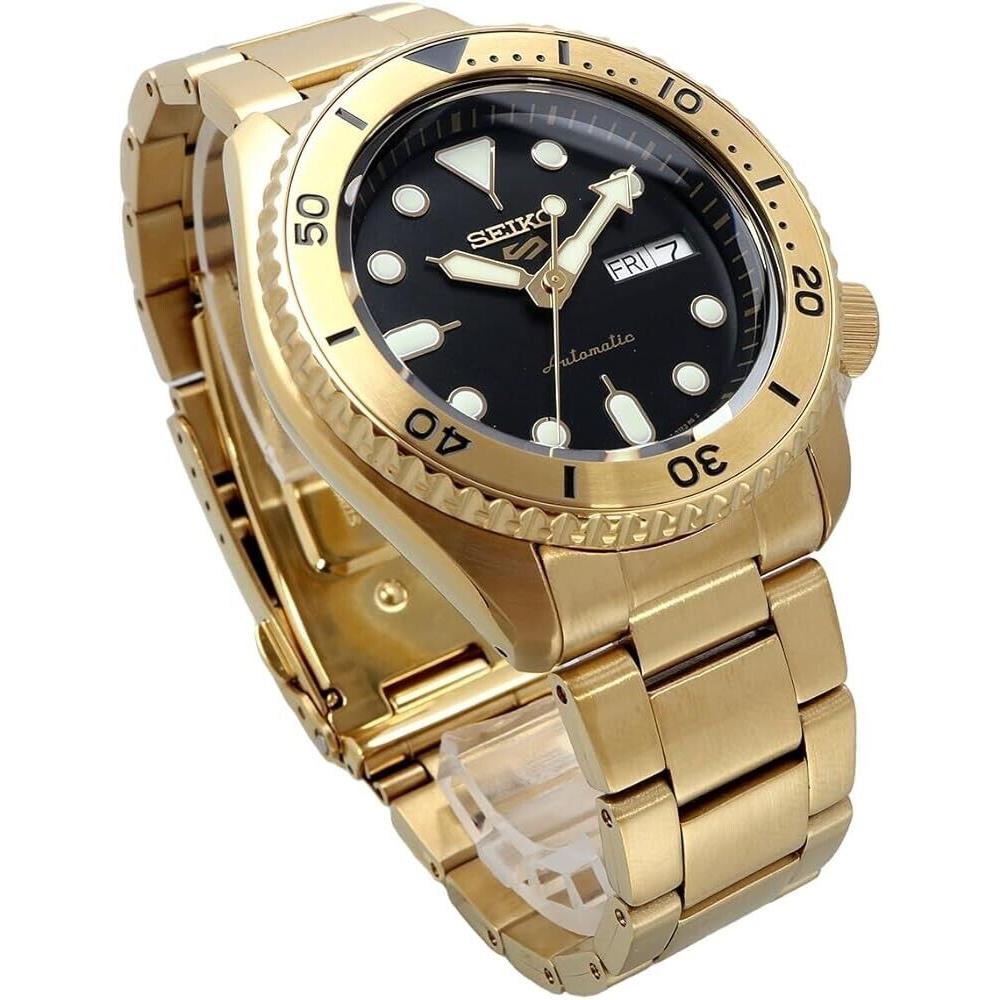 Seiko Srpk 18 Automatic Gold Tone Men`s Watch