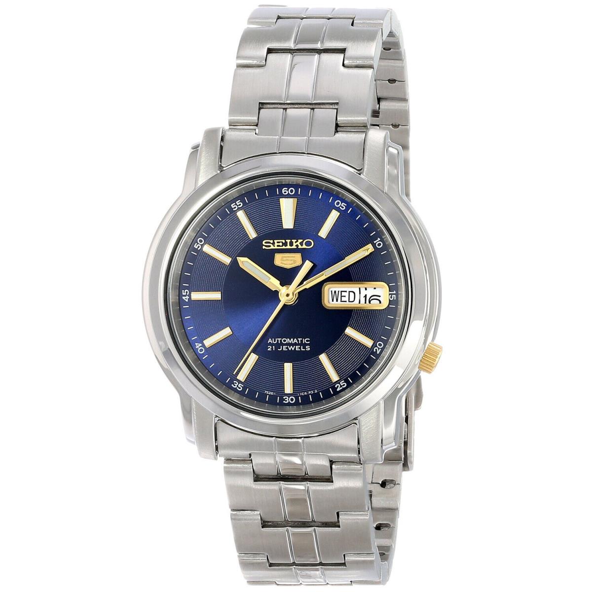 Seiko Men`s Series 5 Blue Dial Watch - SNKL79