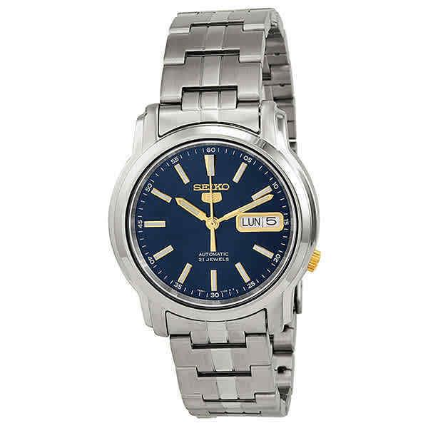 Seiko Blue Dial Stainless Steel Men`s Watch SNKL79