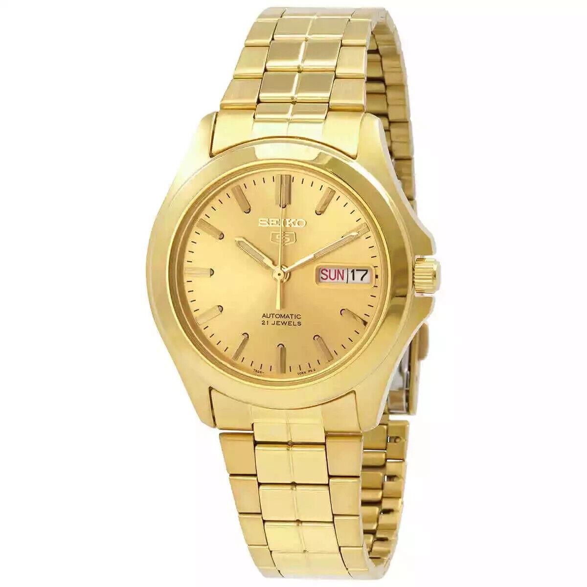 Seiko 5 Automatic Gold Dial Men`s Watch SNKK98K1