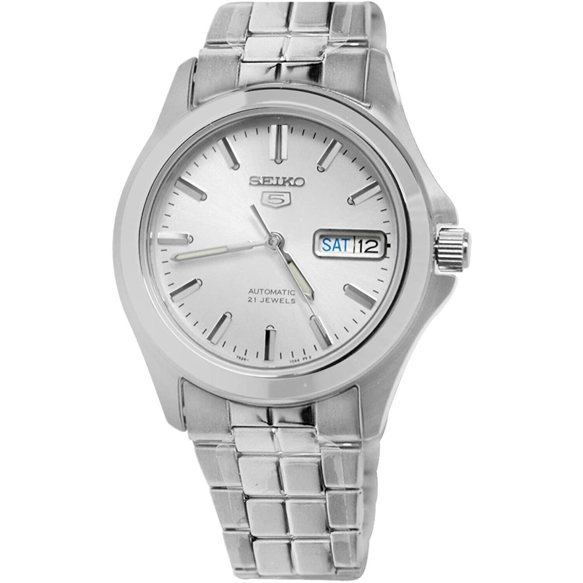 Seiko Men`s 5 White Dial Watch - SNKK87K1