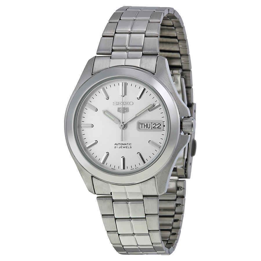 Seiko Series 5 Automatic Silver Dial Men`s Watch SNKK87