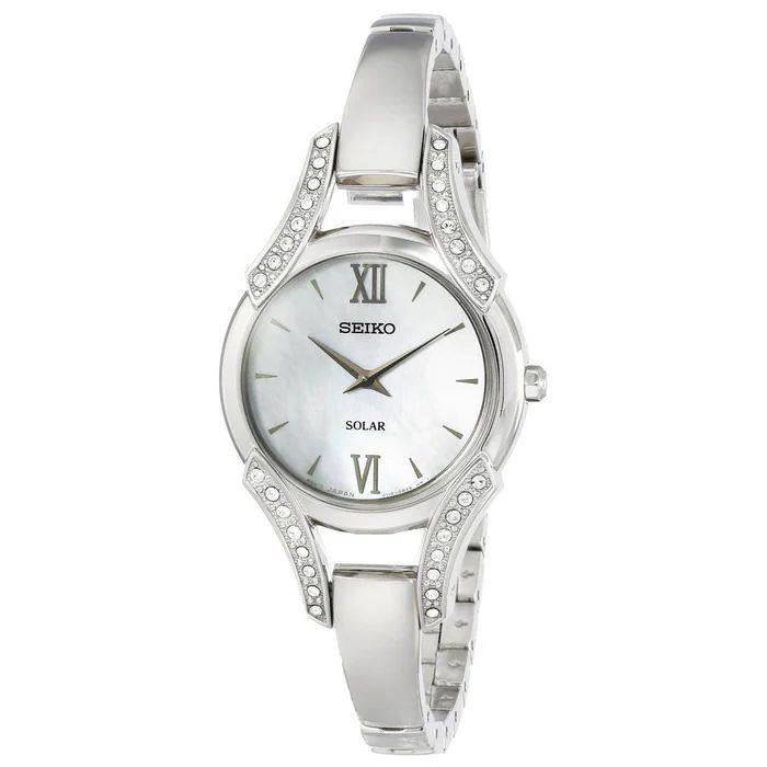 Seiko SUP213 Women`s Solar Mother of Pearl Stainless Steel Watch