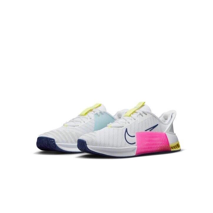 Men Nike Metcon 9 Flyease Training Shoes White/deep Royal Blue DZ2615-102 - White/Deep Royal Blue/Pink