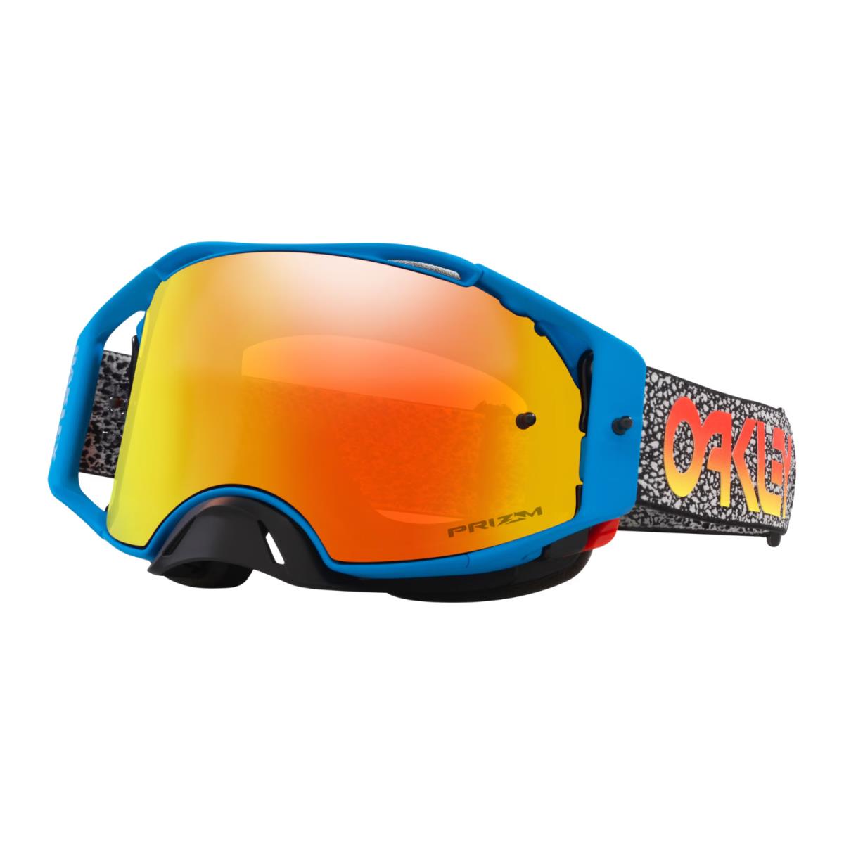 Unisex Oakley Airbrake MX Goggles M Blue Crackle Strap/irdium Lens