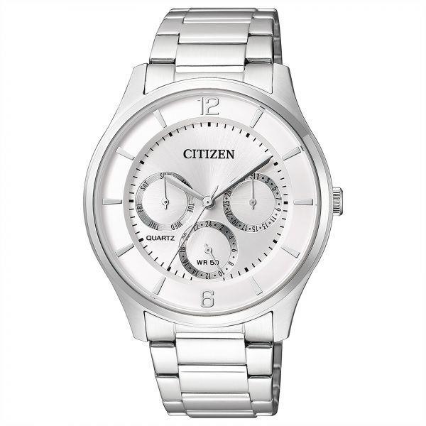 Citizen AG8351-86A Men`s Dress Chronograph Quartz Stainless Steel Silver Watch