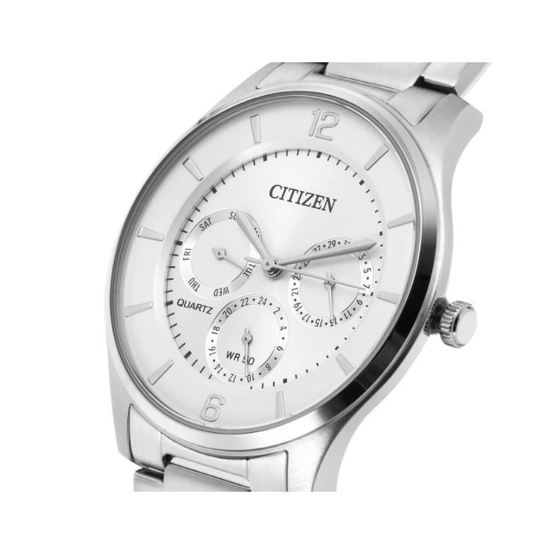 Citizen AG8351-86A Men`s Dress Chronograph Quartz Stainless Steel Silver Watch - Band: Silver