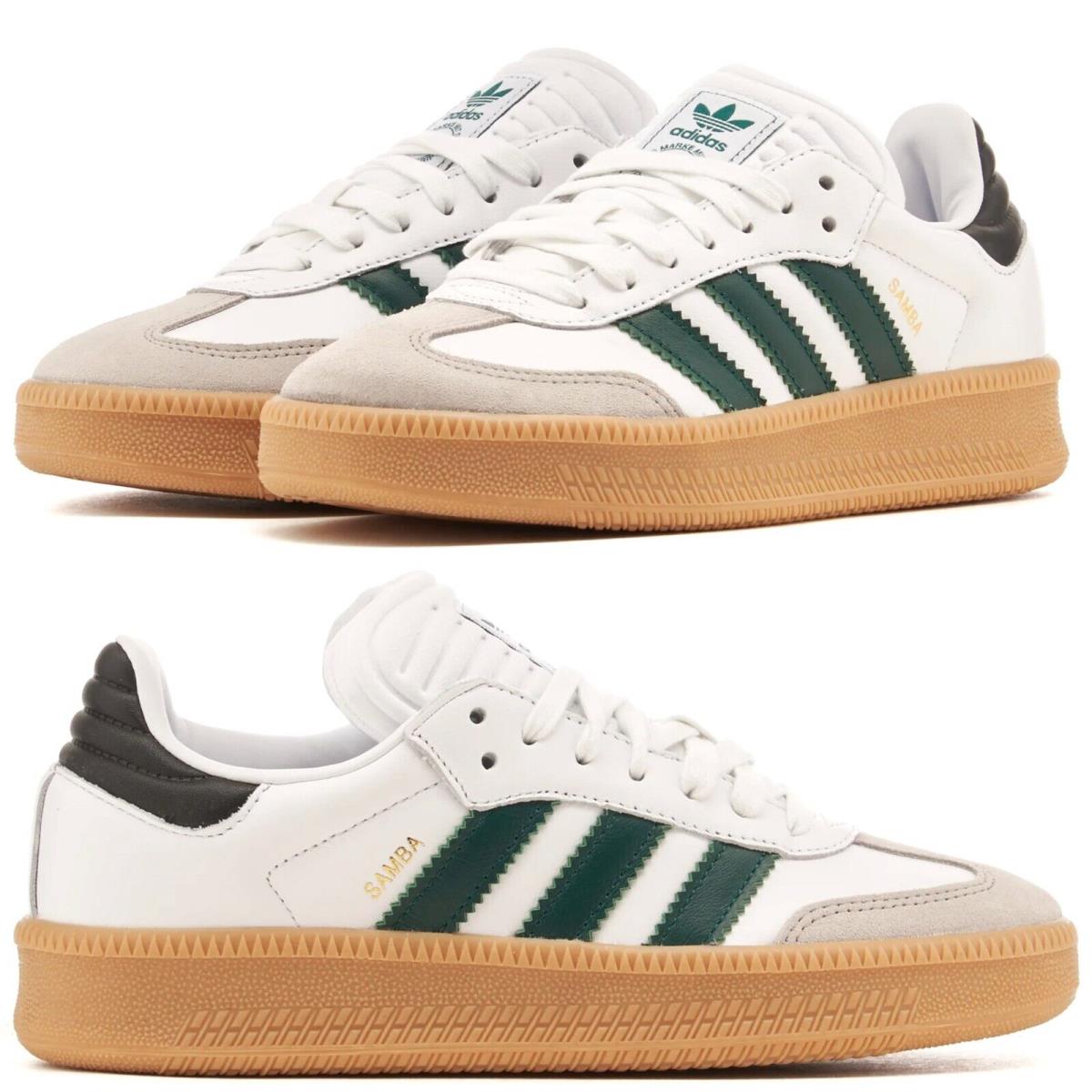 Adidas Samba SE Mens Retro Low Top Athletic Sneaker White Green All Sizes - White