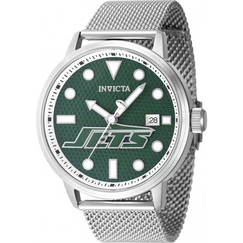 Invicta Nfl York Jets Quartz Green Dial Men`s Watch 47980