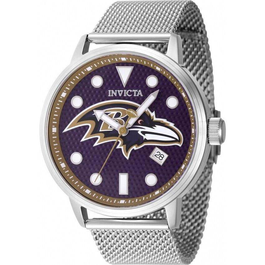 Invicta Nfl Baltimore Ravens Quartz Blue Dial Men`s Watch 47976