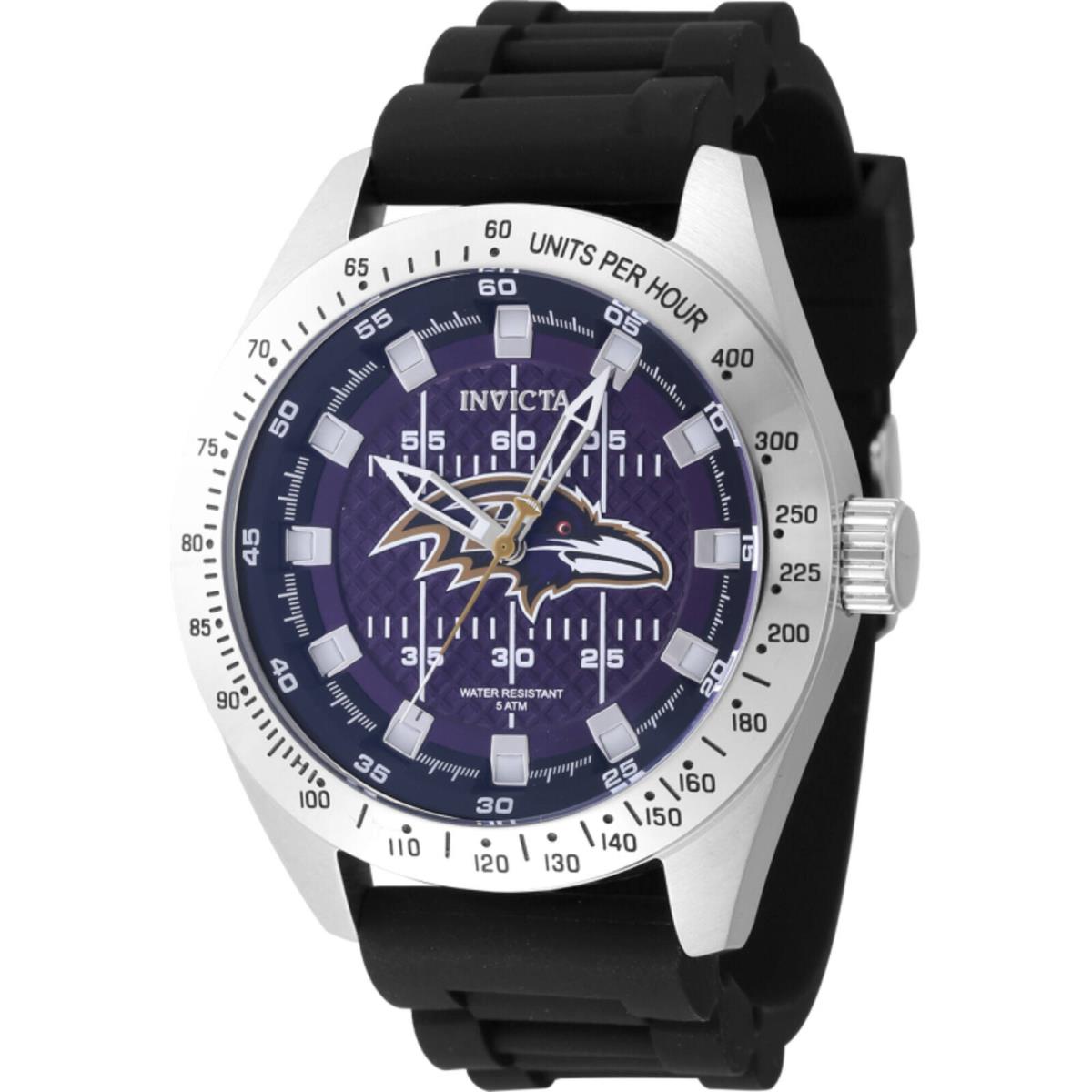 Invicta Men`s Watch Nfl Baltimore Ravens Blue and Black Dial Strap Quartz 47864