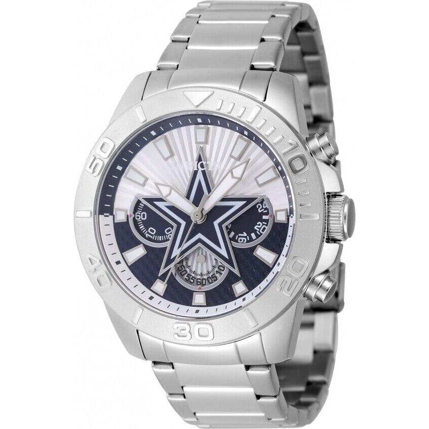 Invicta Nfl Dallas Cowboys Chronograph Gmt Quartz Men`s Watch 47932