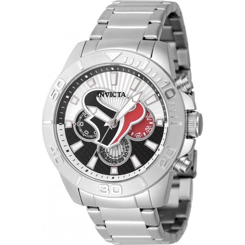 Invicta Nfl Houston Texans Chronograph Gmt Quartz Men`s Watch 47956