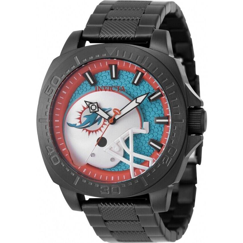 Invicta Nfl Miami Dolphins Quartz Light Blue Dial Men`s Watch 47871