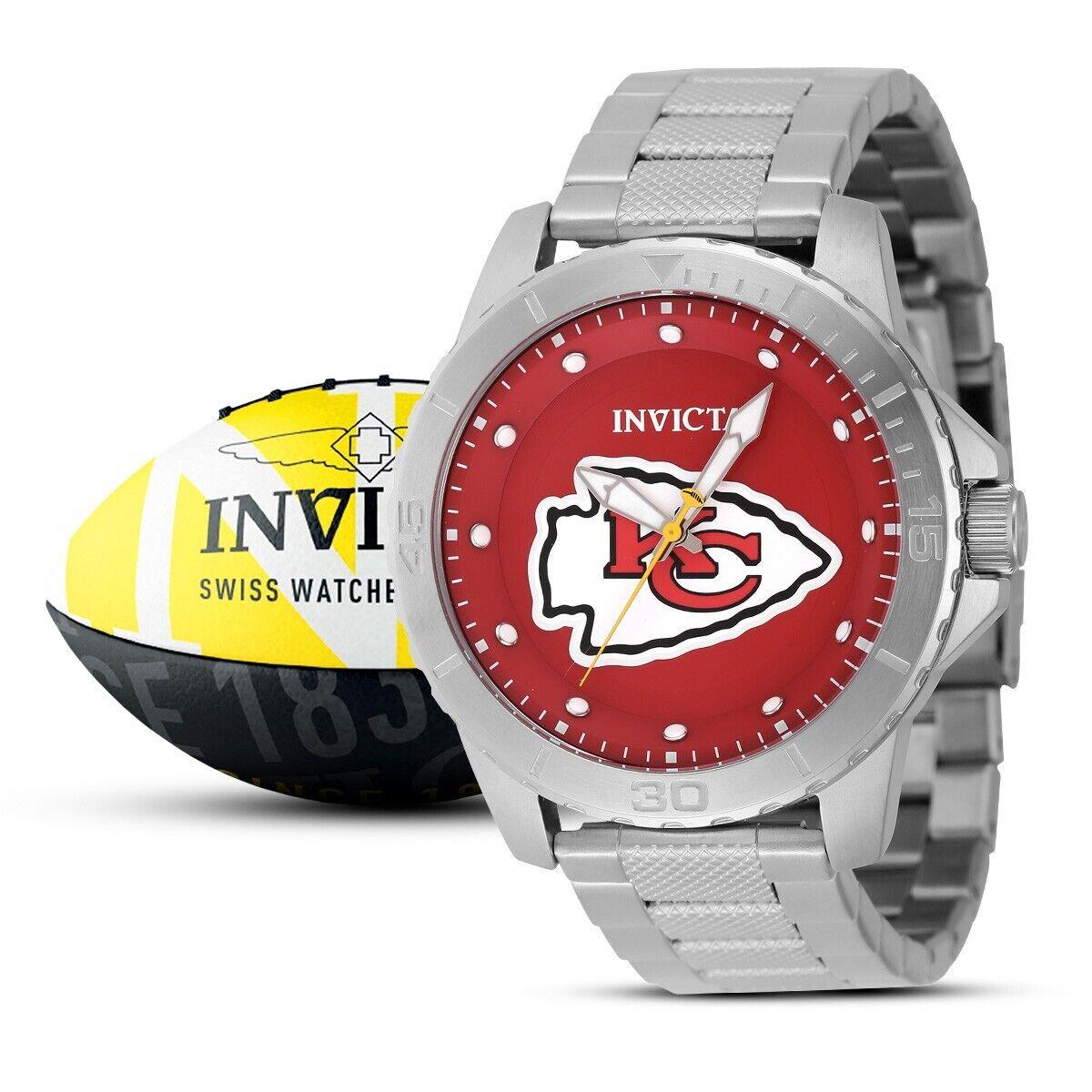 Invicta Nfl Kansas City Chiefs Men`s Watch - 48mm Steel 48089