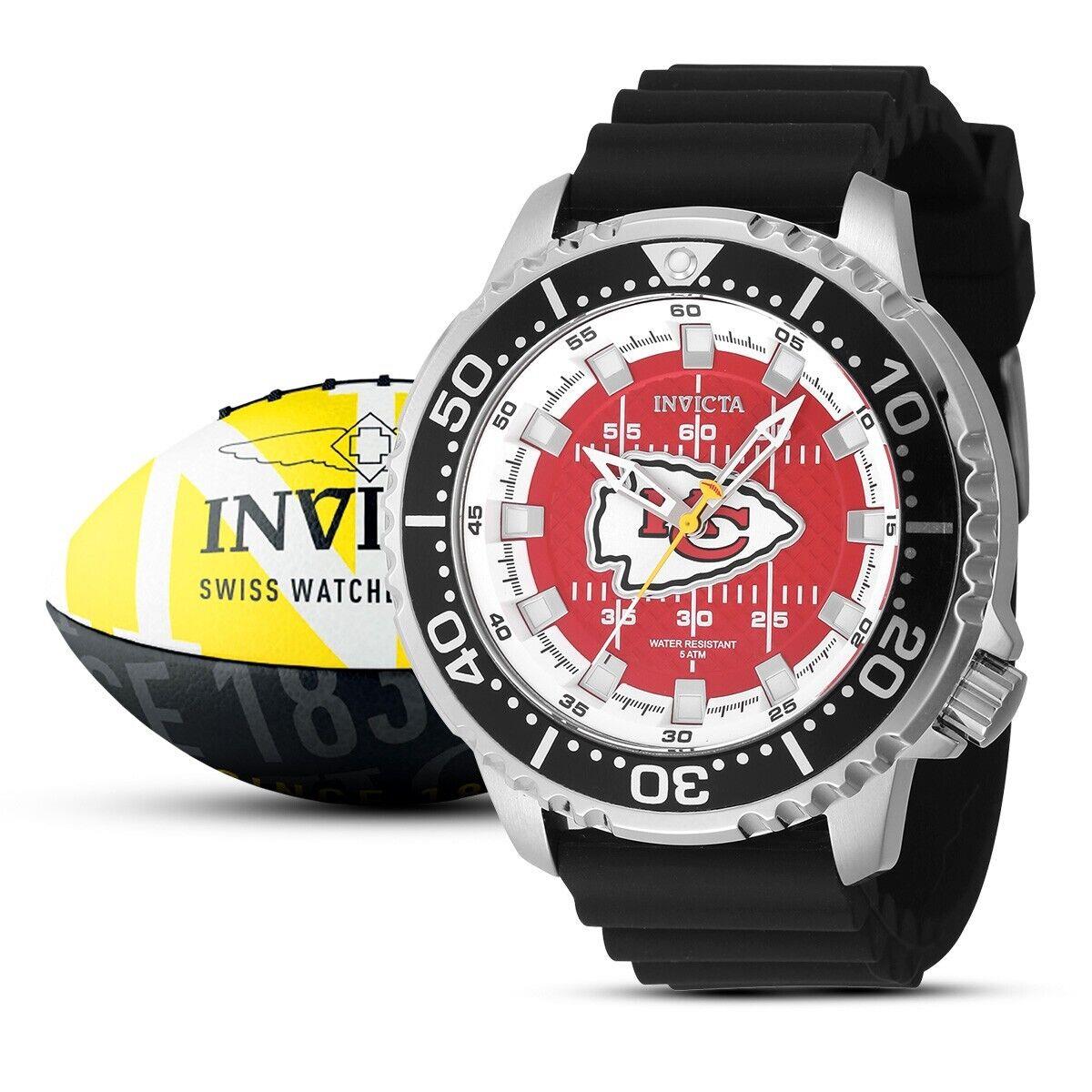 Invicta Nfl Kansas City Chiefs Men`s Watch - 48mm Black 48104