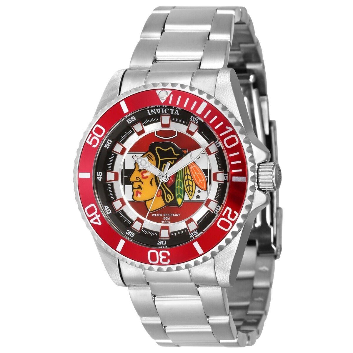 Invicta Nhl Chicago Blackhawks Unisex Watch - 38mm Steel ZG-42203