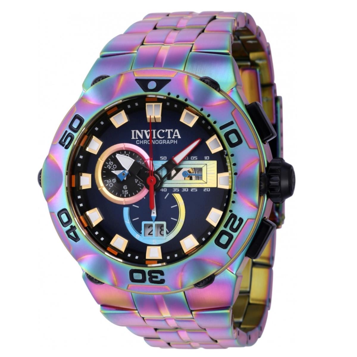 Invicta Subaqua Nova Ridge Men`s 49mm Swiss Chrono Rainbow Watch 41725