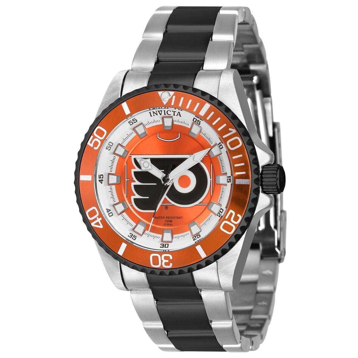 Invicta Nhl Philadelphia Flyers Unisex Watch - 38mm Steel Black ZG-42215