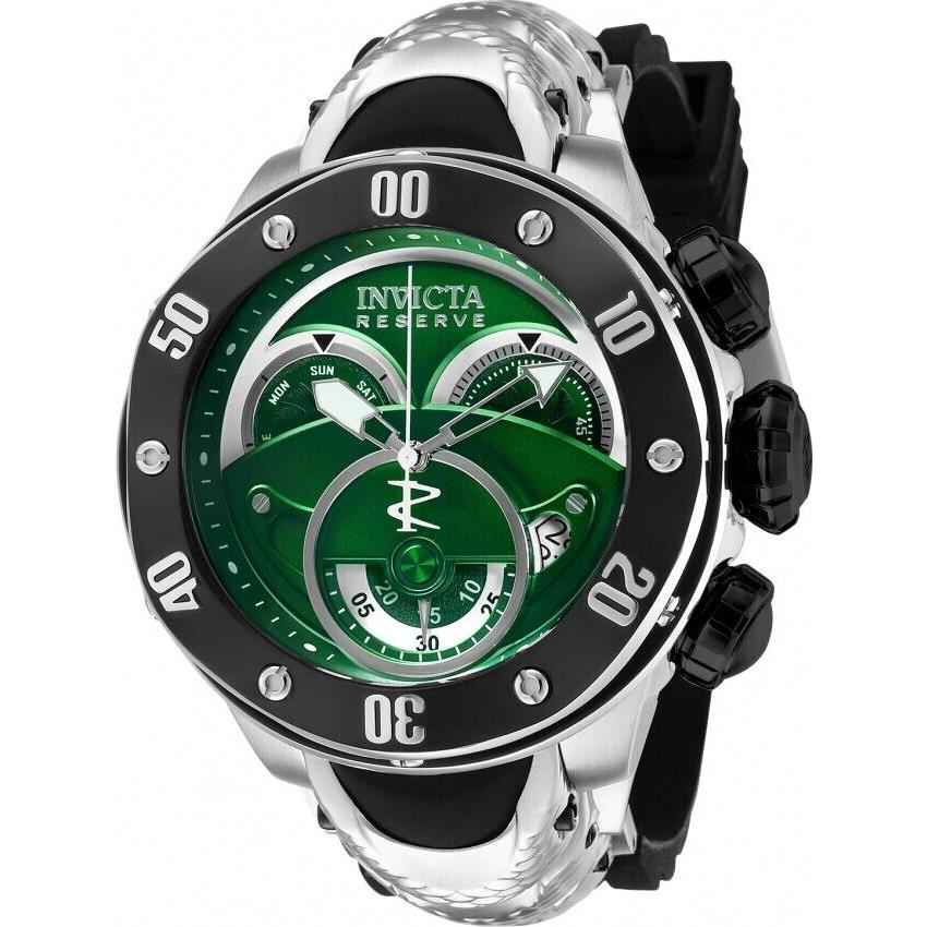 Invicta Kraken Chronograph Quartz Green Dial Men`s Watch 36329