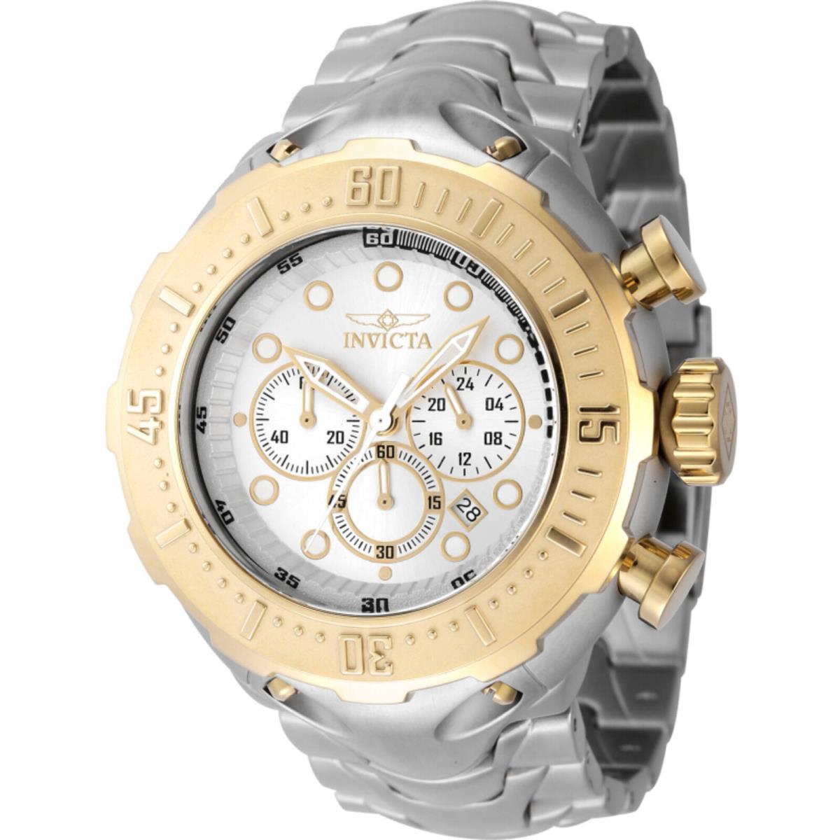 Invicta Men`s Watch Bolt Thunderbolt Quartz Chrono Antique Silver Dial 46545