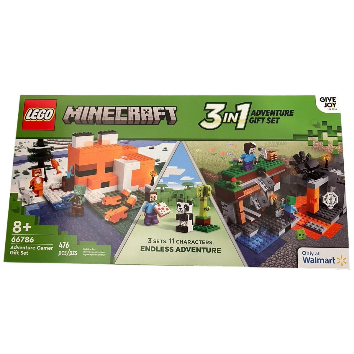 Lego Minecraft 3 in 1 Adventure Gift Set - Box Walmart Exclusive