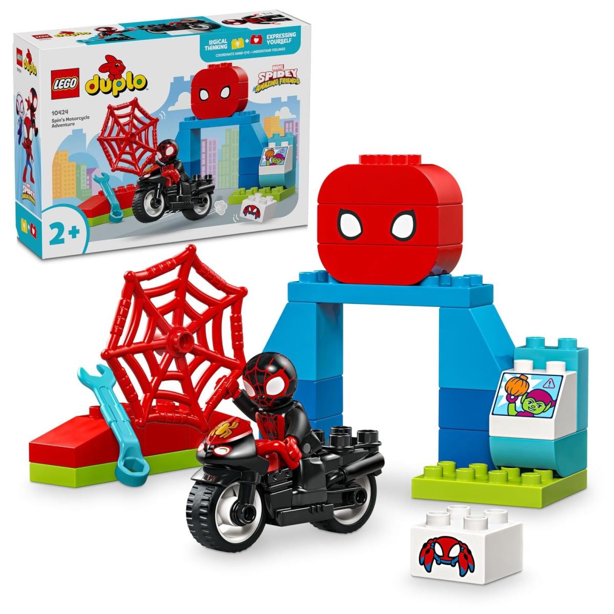 Lego Duplo Marvel Spin s Motorcycle Adventure Creative Set Based on Spidey