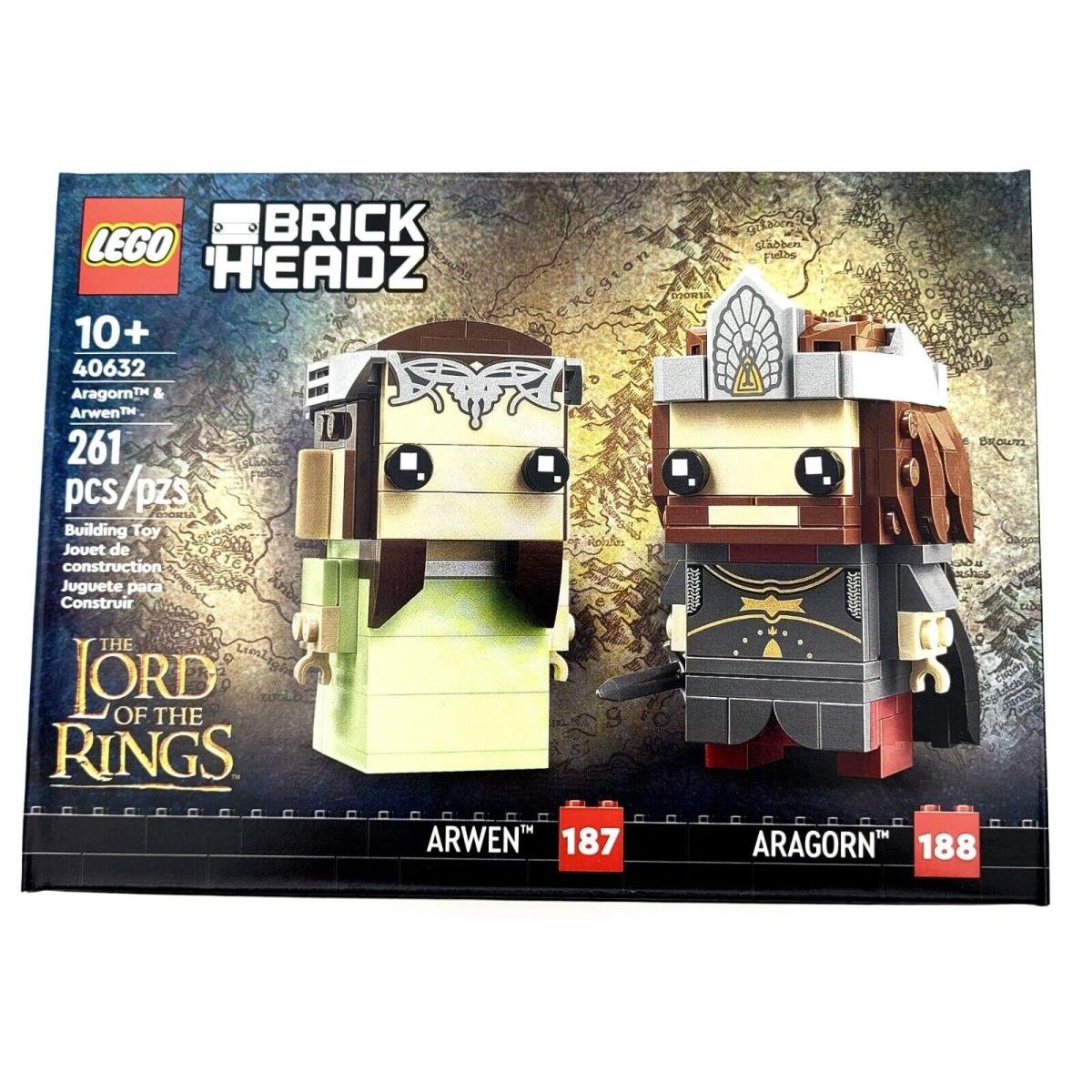 Lego 40632 Brick Headz Aragon Arwen Lord of The Rings 261 Pieces