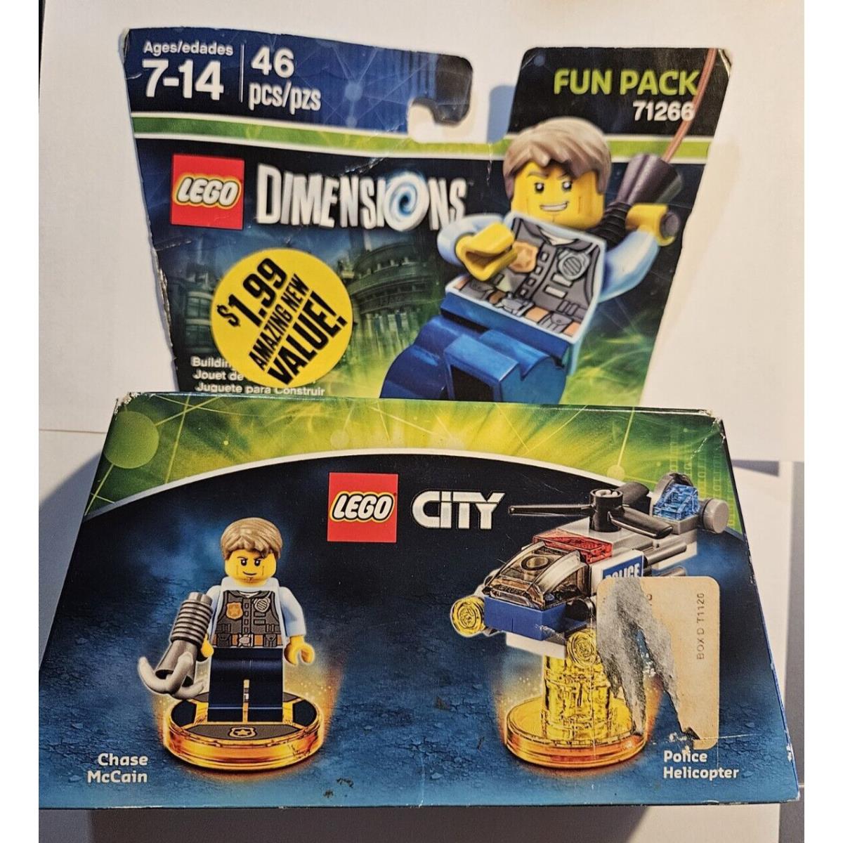 Lego Dimensions 71266 Lego City Chase Mccain Police Helicopter Fun Pack Damage